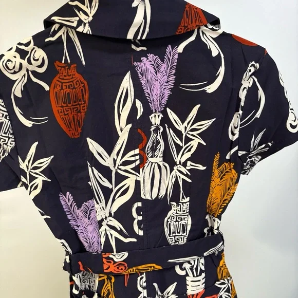 NWT Anthropologie Maeve Short-Sleeve Linen Tie-Waist Midi Dress XS - Picture 15 of 17